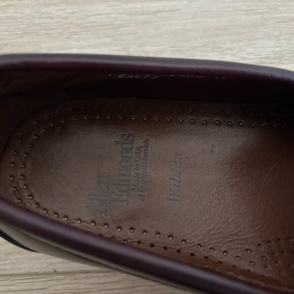 Allen Edmonds Walden Burgundy/ Oxblood Loafers/ Slip on Shoes - 9.5D - Picture 5 of 8